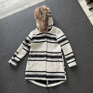 Bb Dakota Stripe Wool Coat